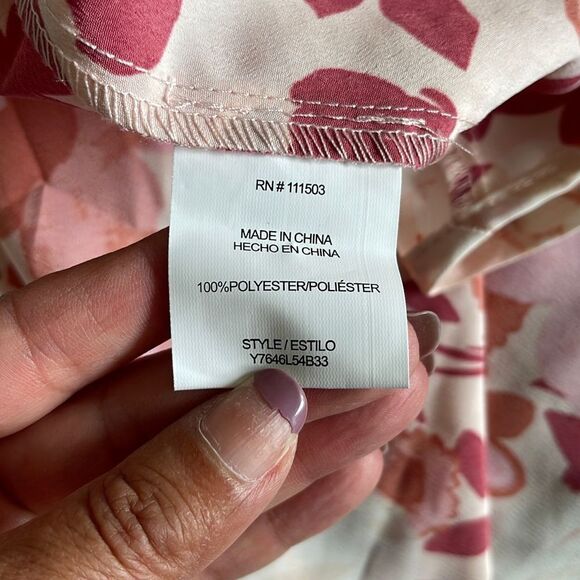 LUXOLOGY Floral‎ Dress. High-Low. Pink Floral. Size XL - Picture 10 of 12